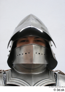 Photos Medieval Knight in plate armor 20 head helmet knight…